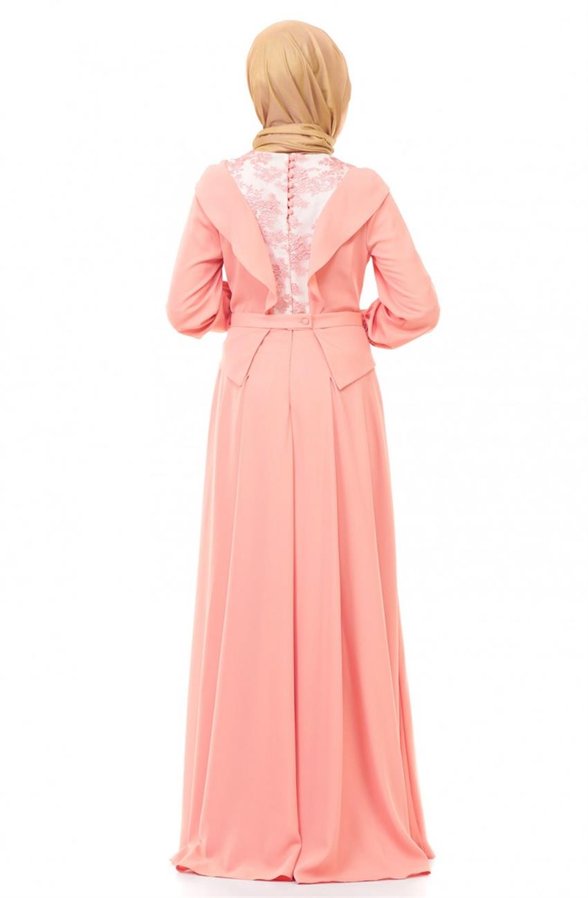 Evening Dress Dress-Salmon KA-B4-23023-100