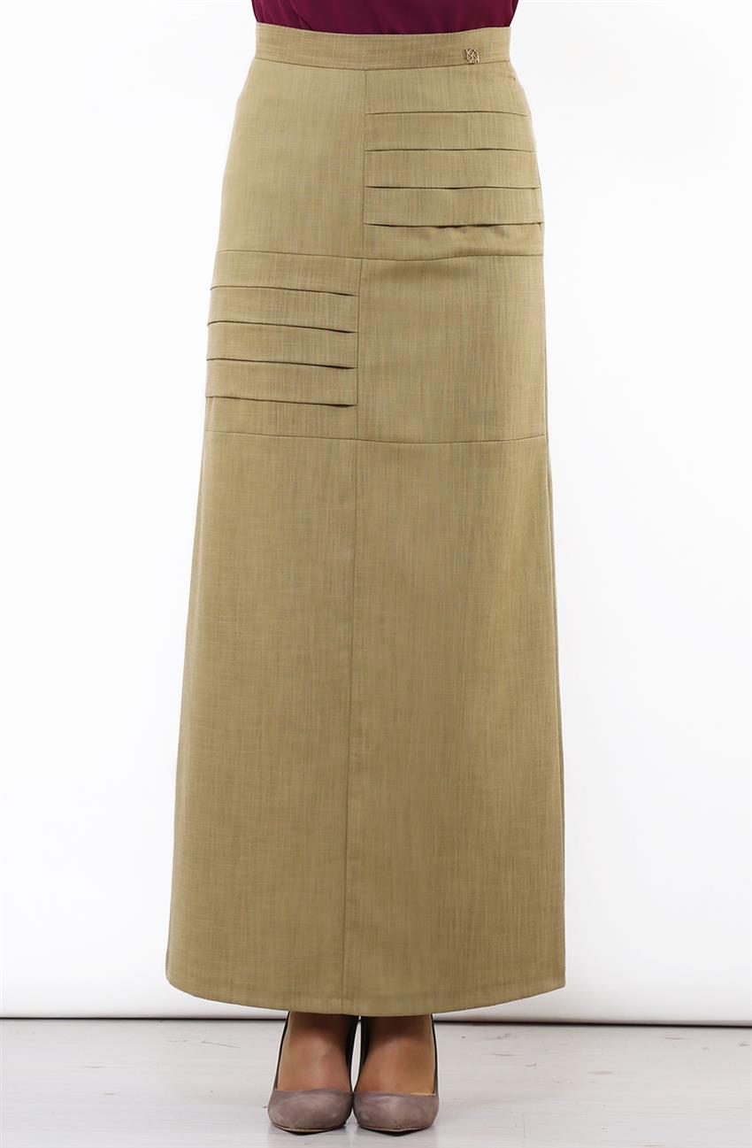 Skirt-Olive KA-B6-12020-33