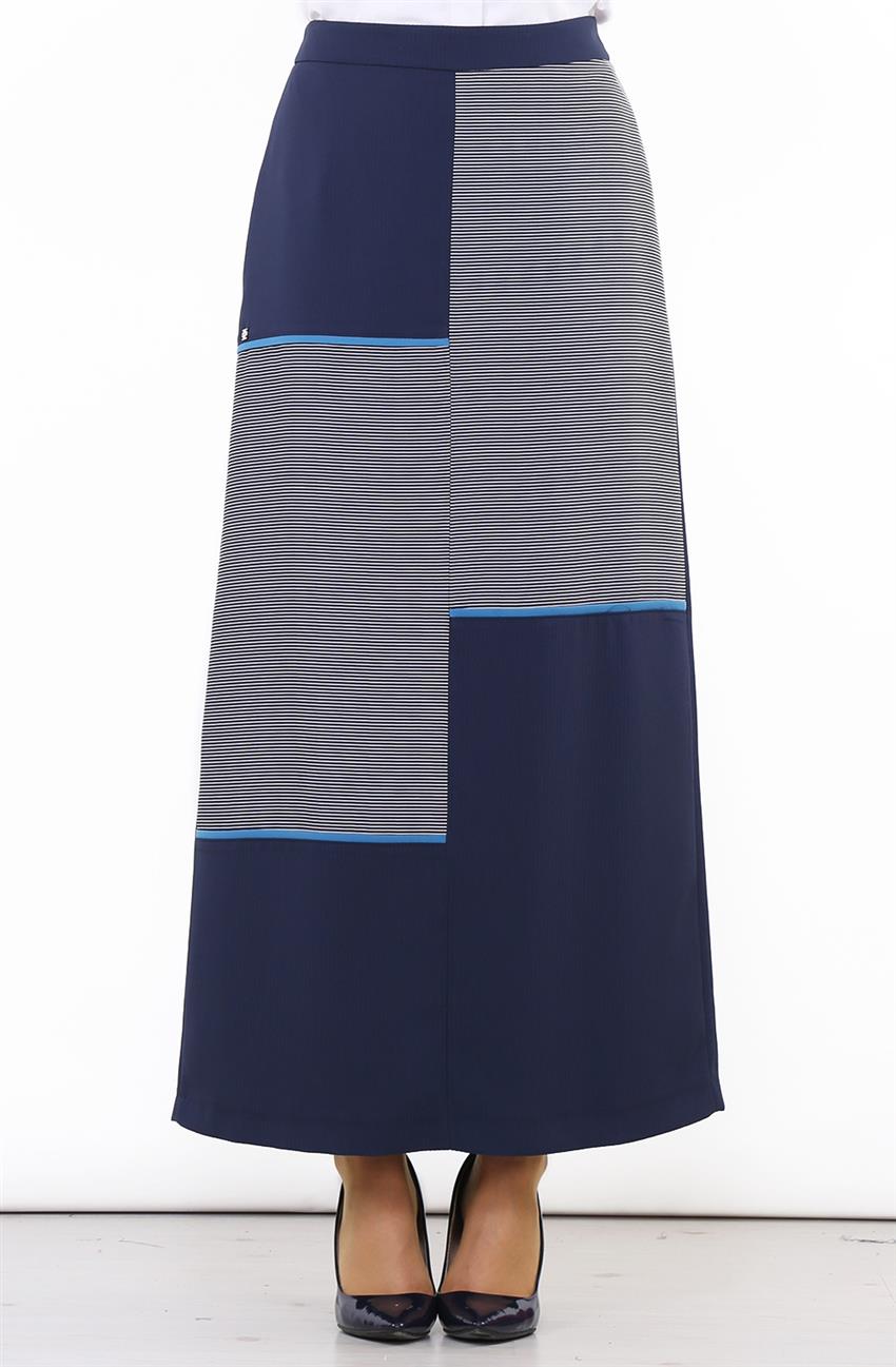 Skirt-Navy Blue KA-B6-12095-11