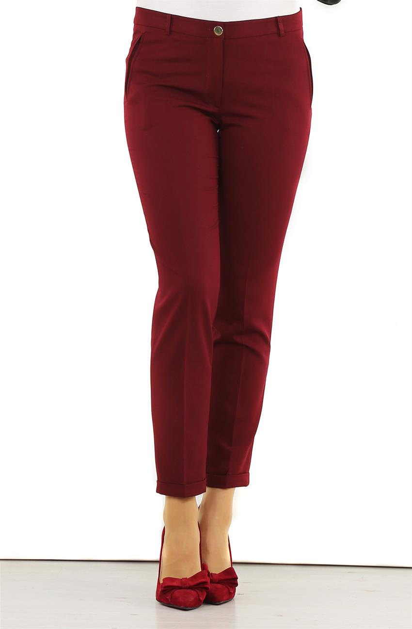 Doque Pants-Claret Red DO-A4-59001-26