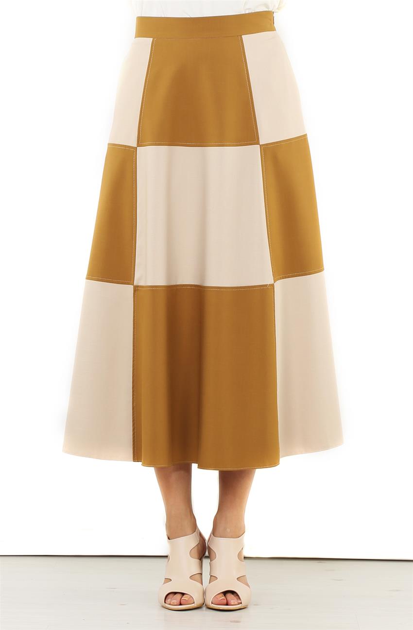Skirt-Mustard Cream DO-B6-52017-5013