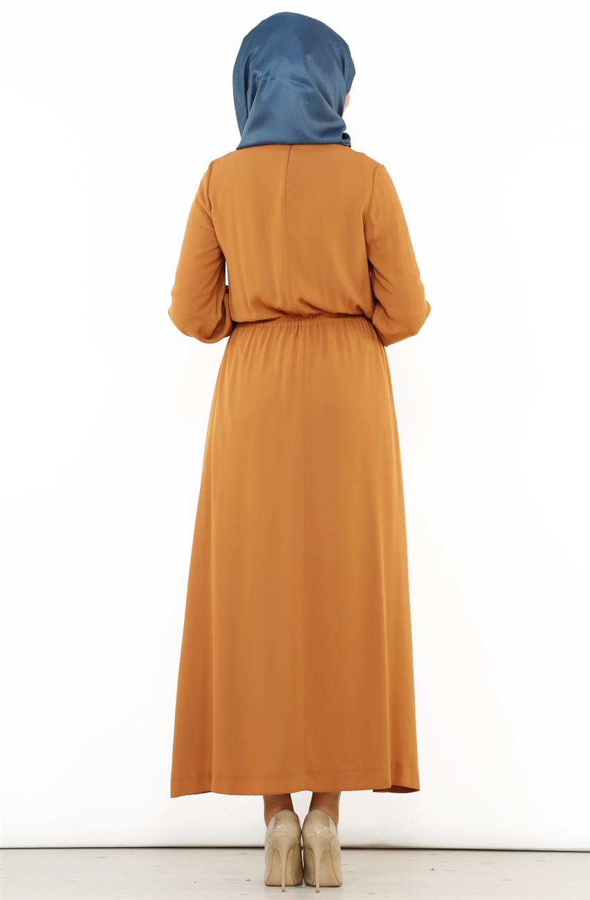 Kolye Aksesuarlı Camel Elbise DO-B6-63015-06