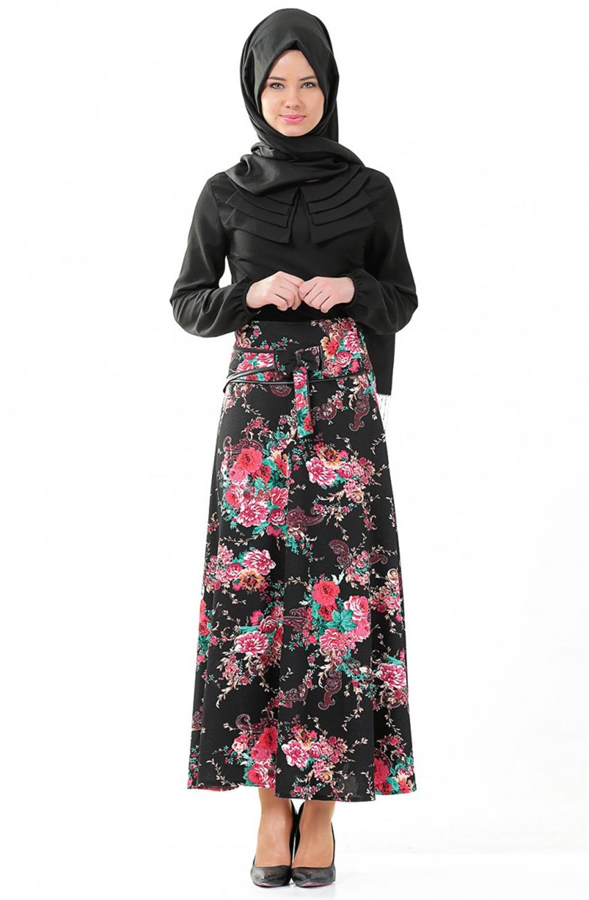 Moda Şahika Skirt-Black 600-01