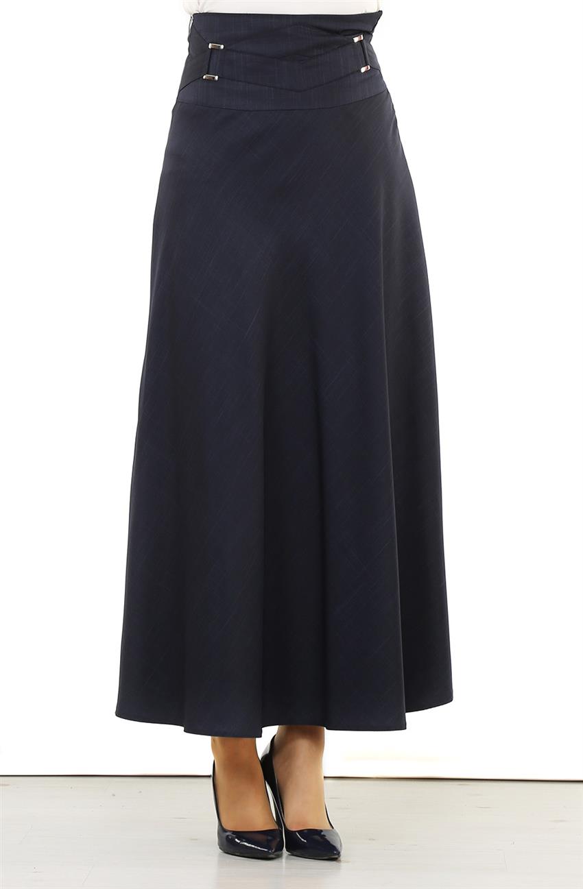 Skirt-Navy Blue 3611-17