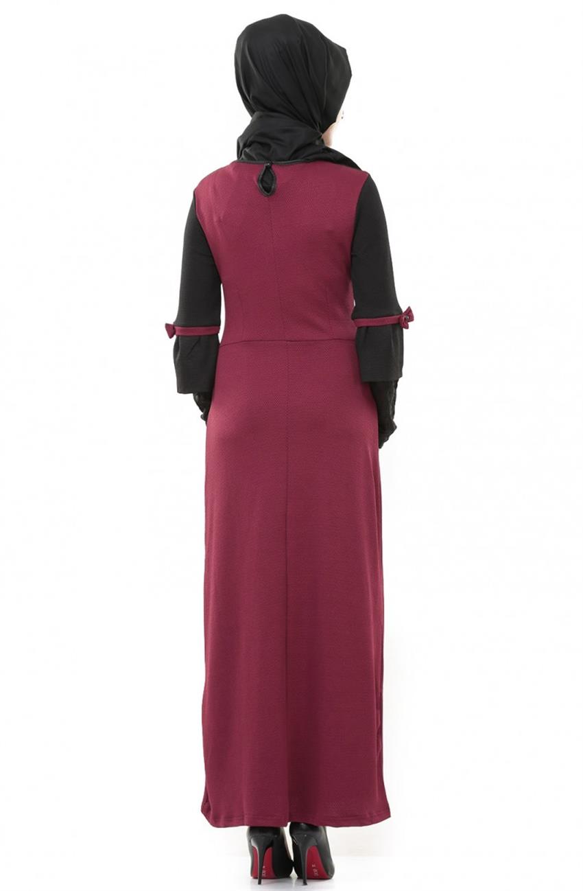 Dress-Black Claret Red 7126-0167