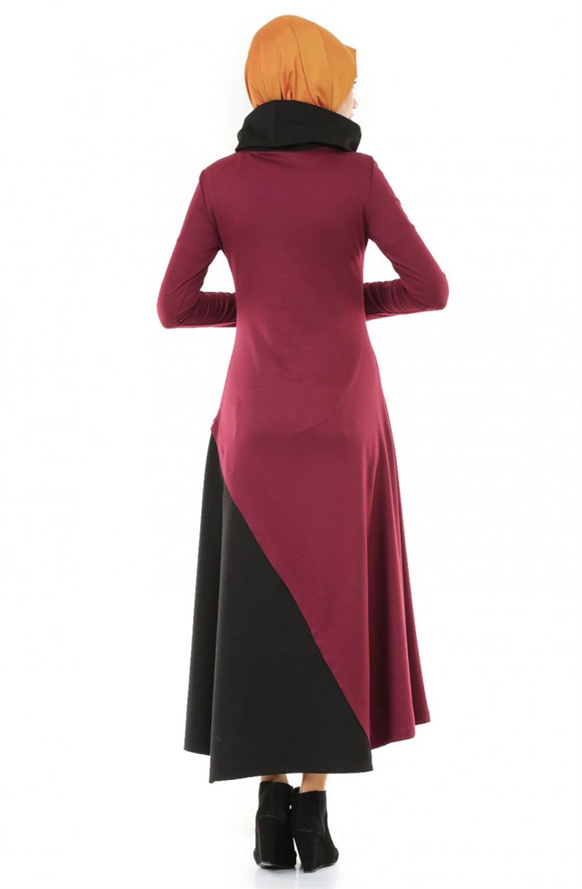 Dress-Claret Red Black 30922-6701