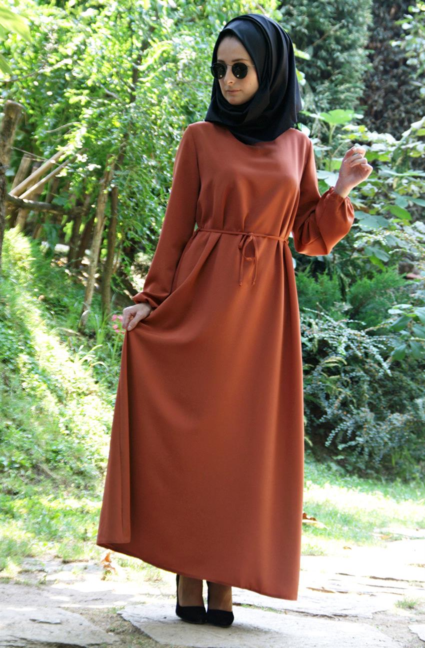 فستان-أحمر قرميدي ar-11099-58