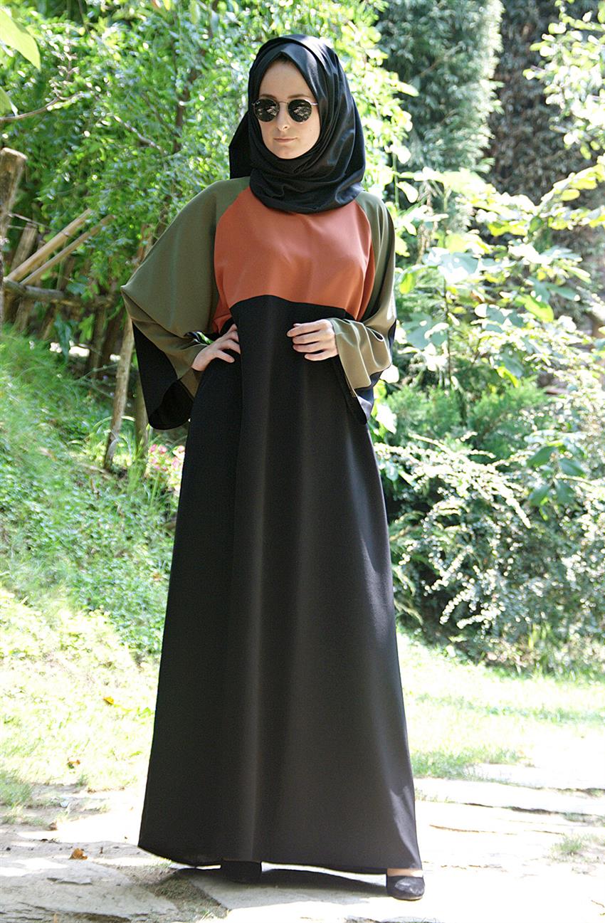 فستان-أسود زيتي ar-45987-0127