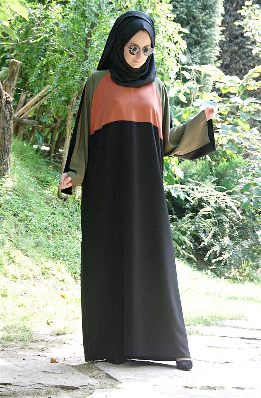 فستان-أسود زيتي ar-45987-0127