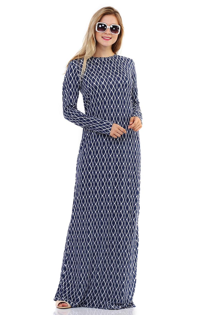 Dress-Navy Blue DMBVE24-06-17