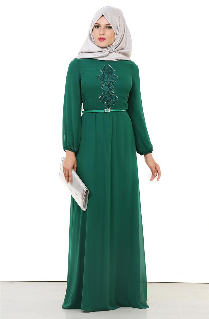 Evening Dress Dress-Green 2050-21