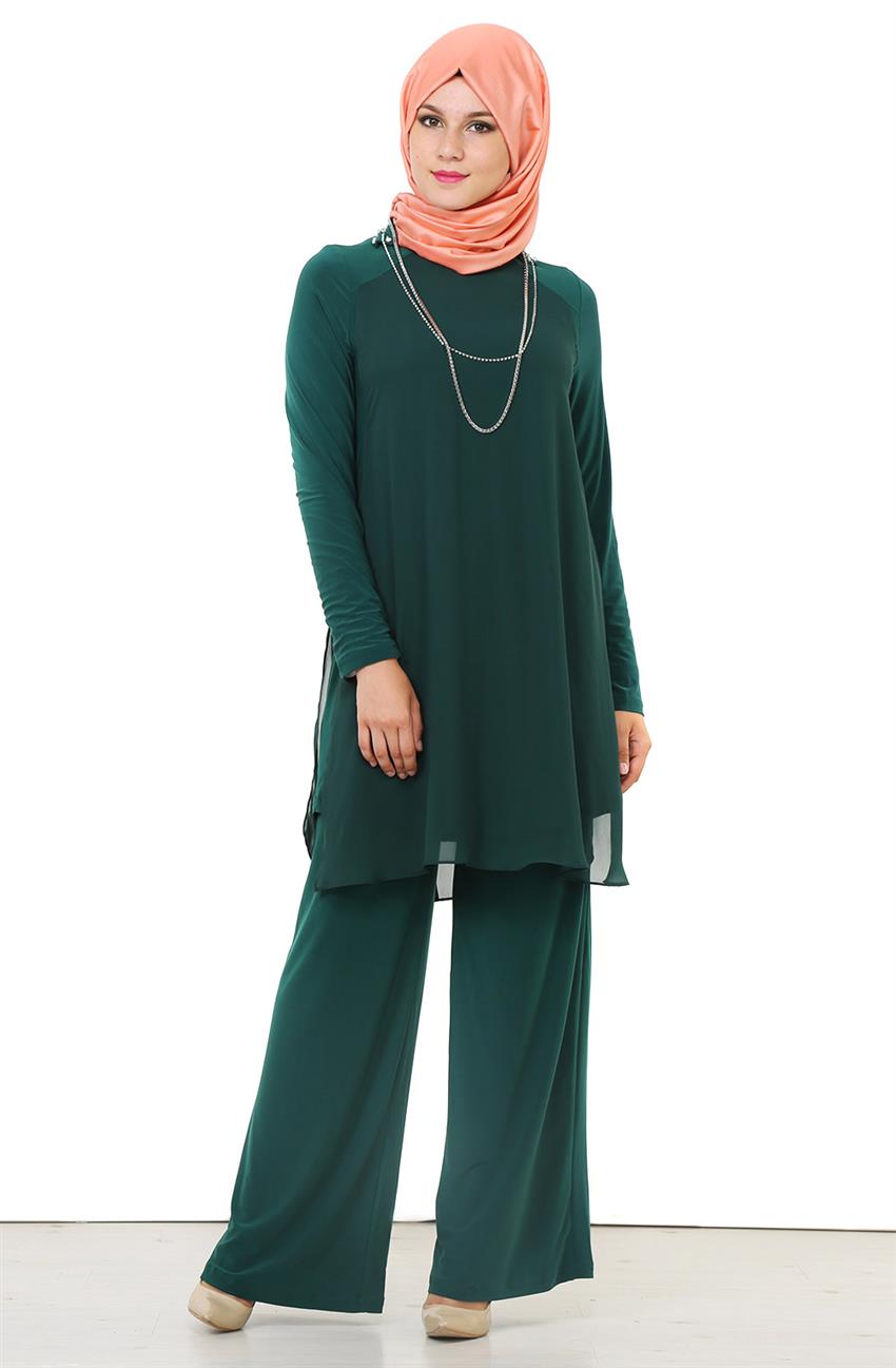 فستان سهرة طقم-أخضر ar-9012-21