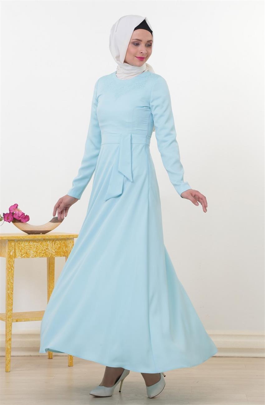Tuğba فستان-فاتح أزرق D5125-16