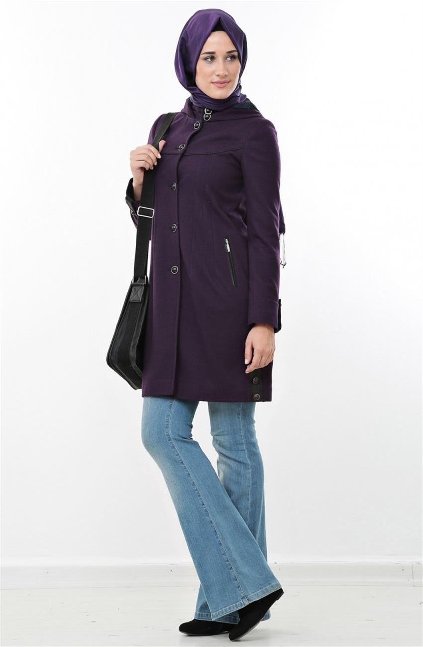 Tuğba Coat-Purple E5090-19