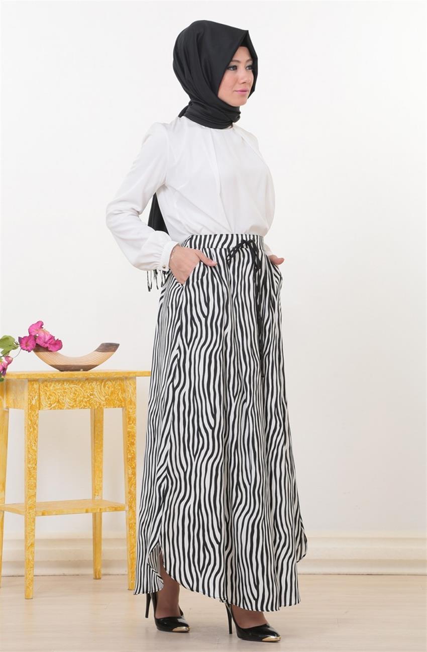 Tuğba Skirt-Black D7139-09