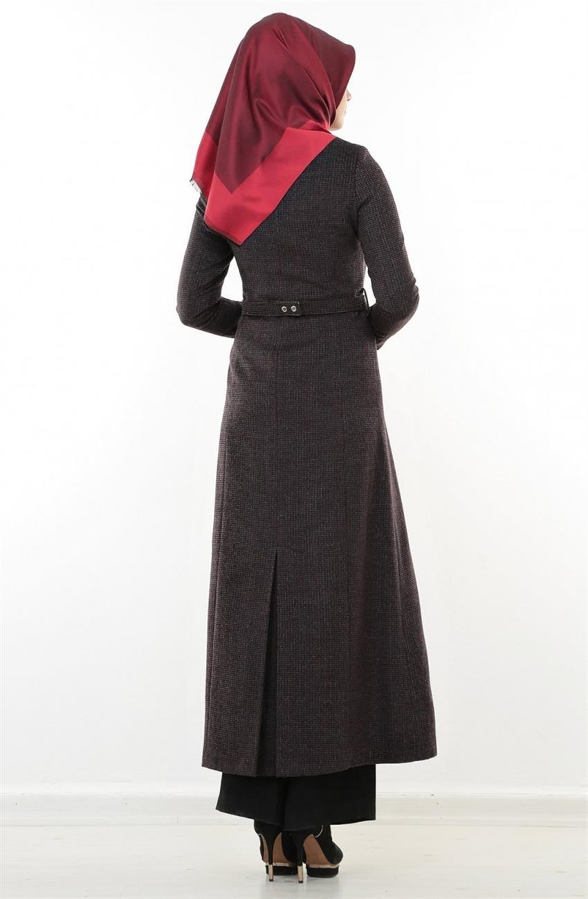 Tuğba Outerwear-Claret Red E431-30