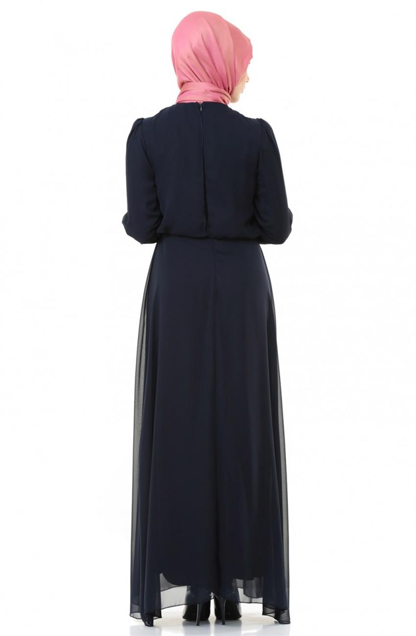 Evening Dress Dress-Navy Blue ARM7006-17