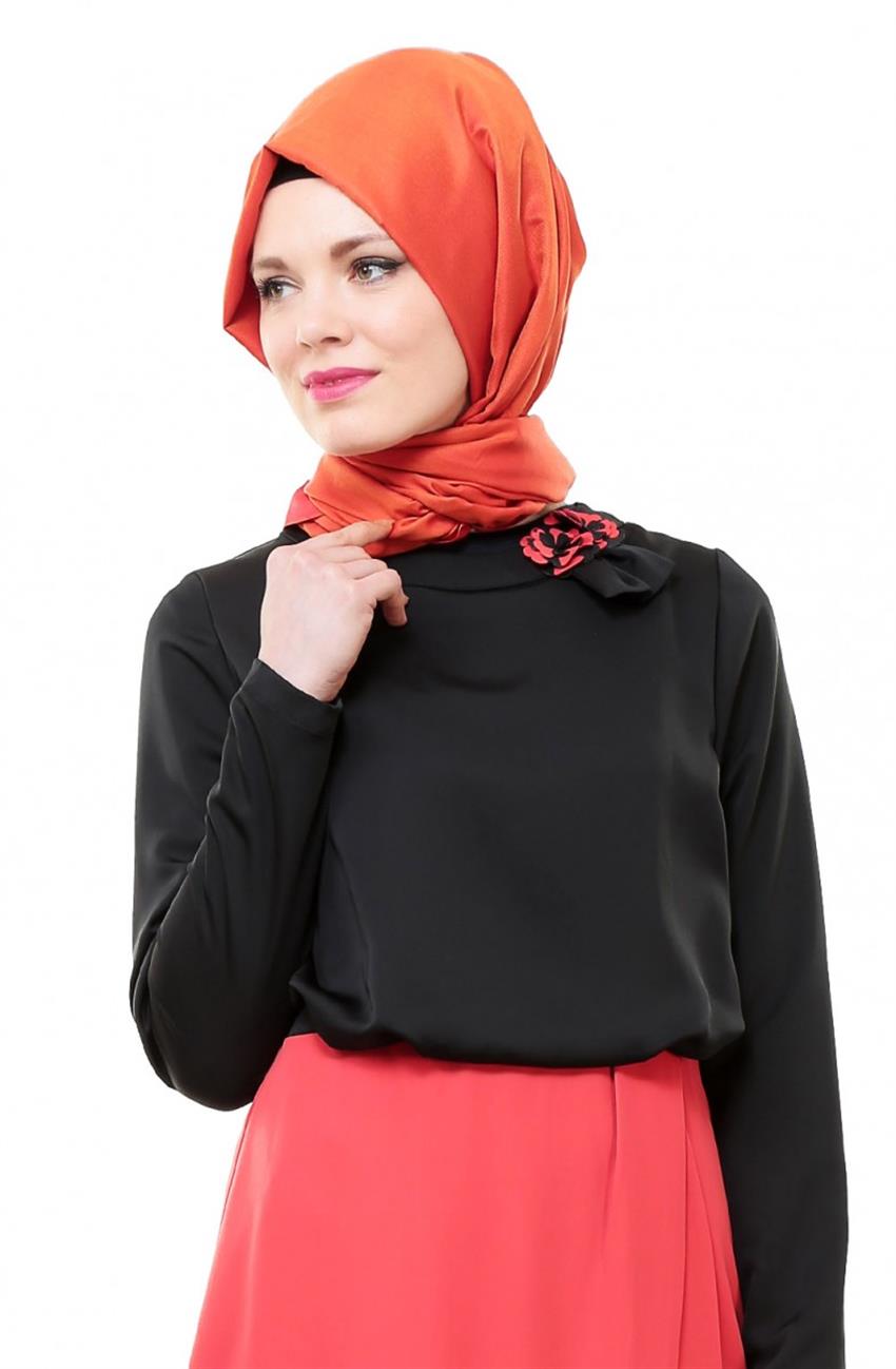 Tuğba Dress-Red D7130-11