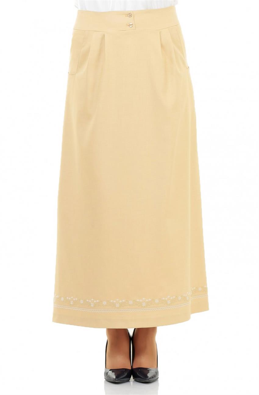 Tuğba Etamin Skirt-Yellow F6750-28