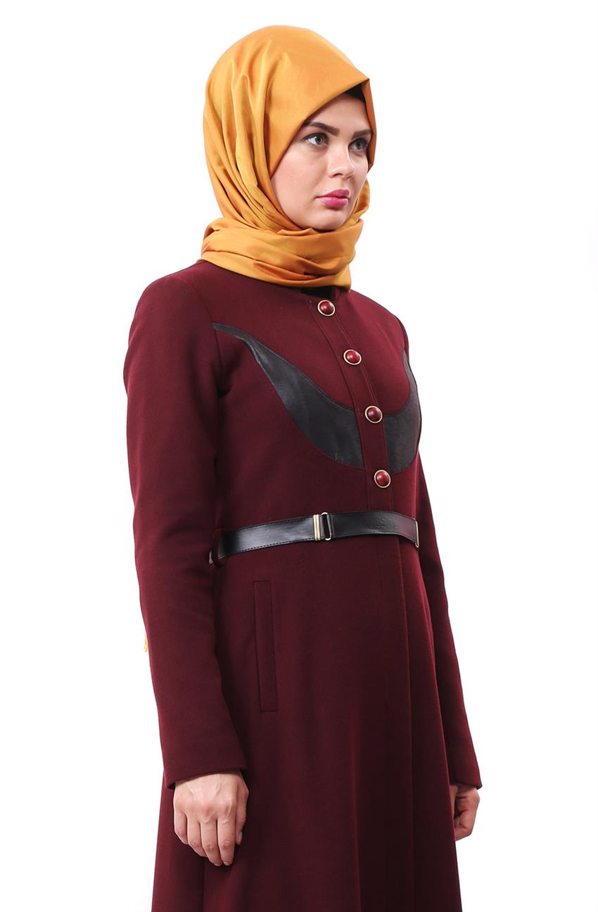 Tuğba & Venn Outerwear-Claret Red E5208-30