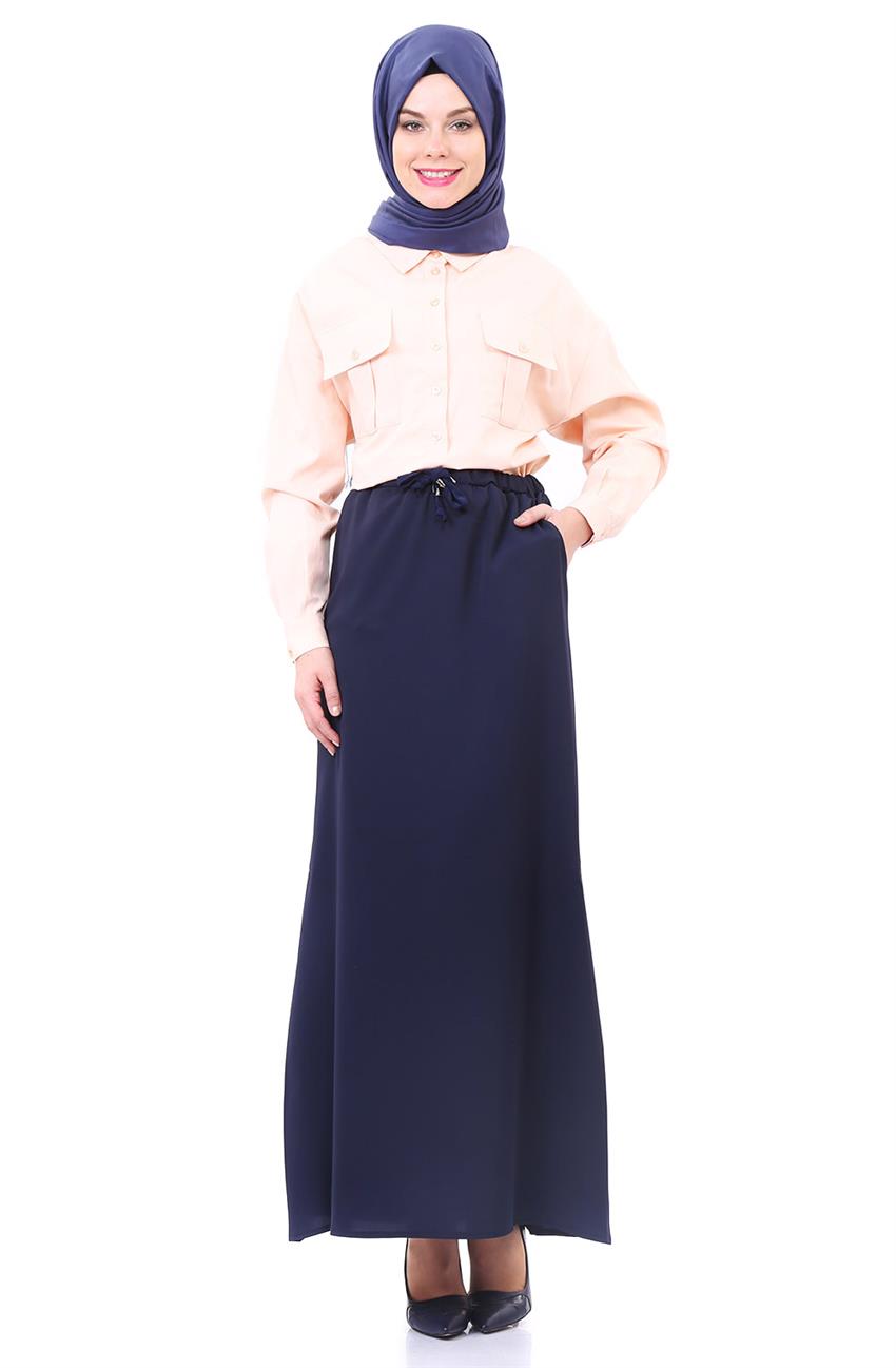 Skirt-Navy Blue 12032-11