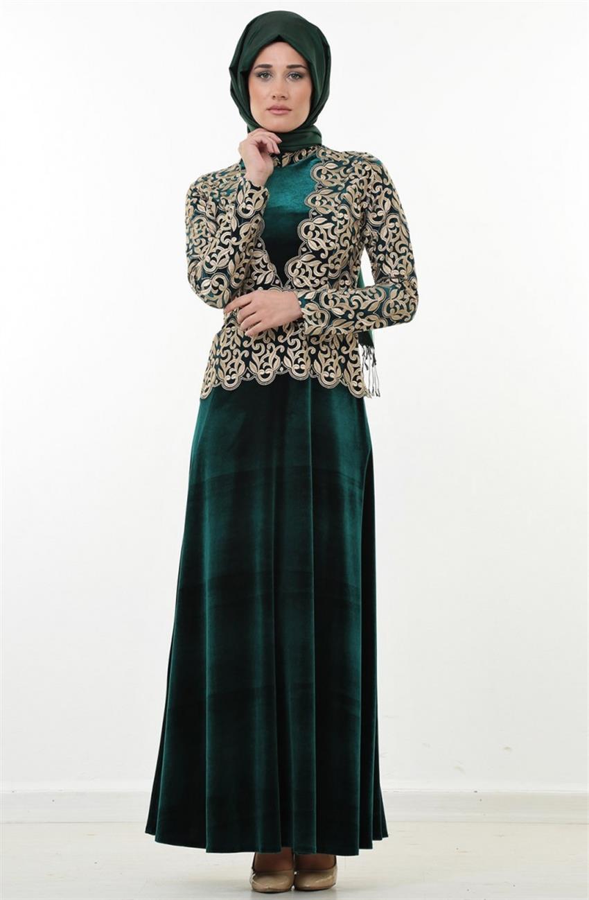 Özne Olmak Evening Dress Dress-Green K155003-21