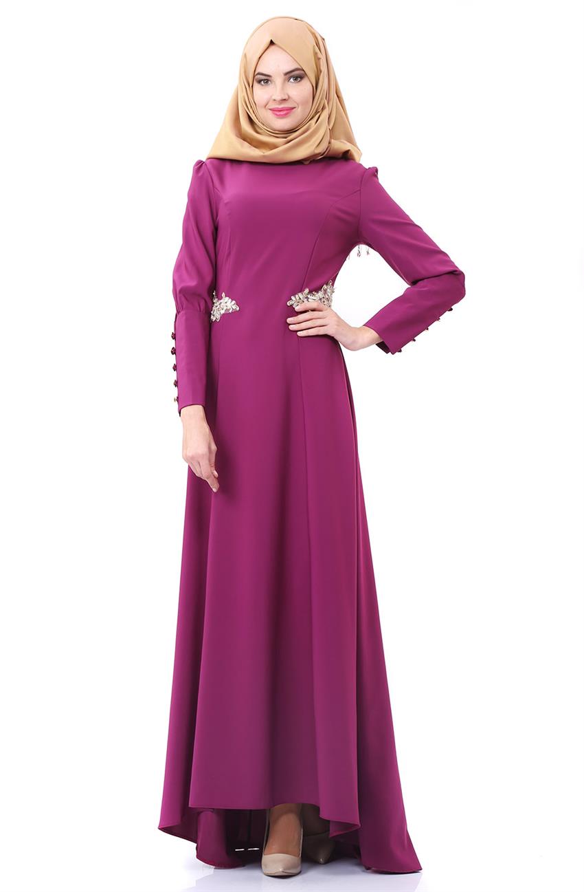 Evening Dress Dress Fuchsia 9013-43