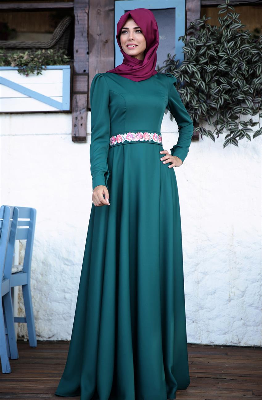 Gülefza Dress-Emerald Greeni 2064-62