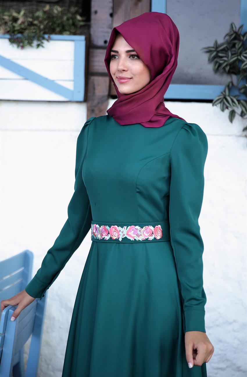 Gülefza Dress-Emerald Greeni 2064-62