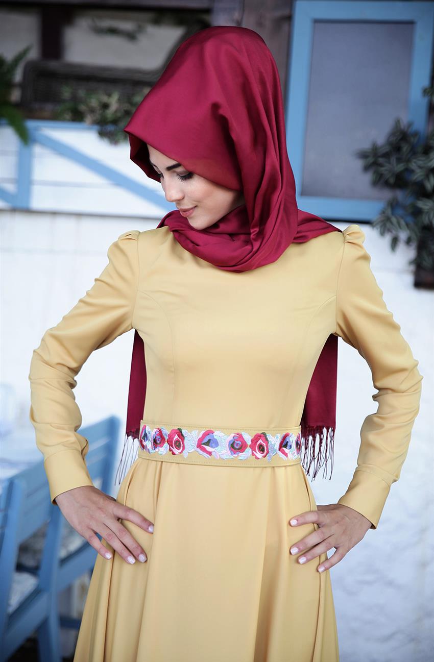 Gülefza Dress-Mustard 2064-55