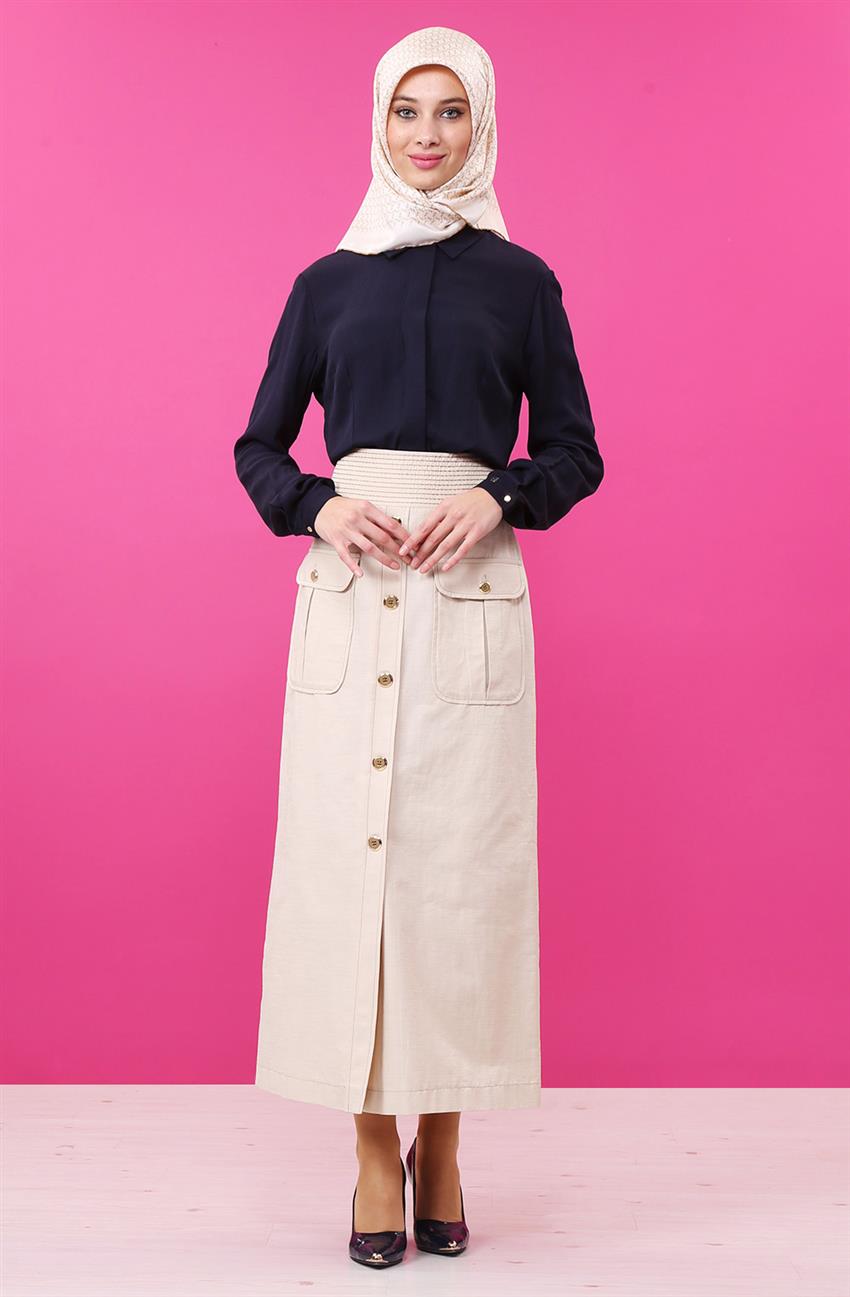 Skirt-Cream KA-B6-12119-13