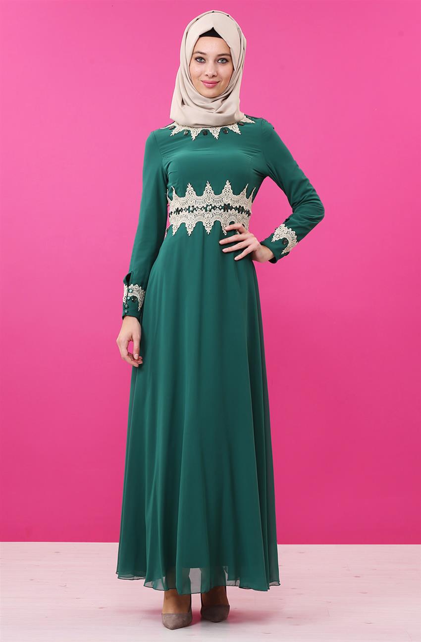 Evening Dress Dress-Green 8009-21