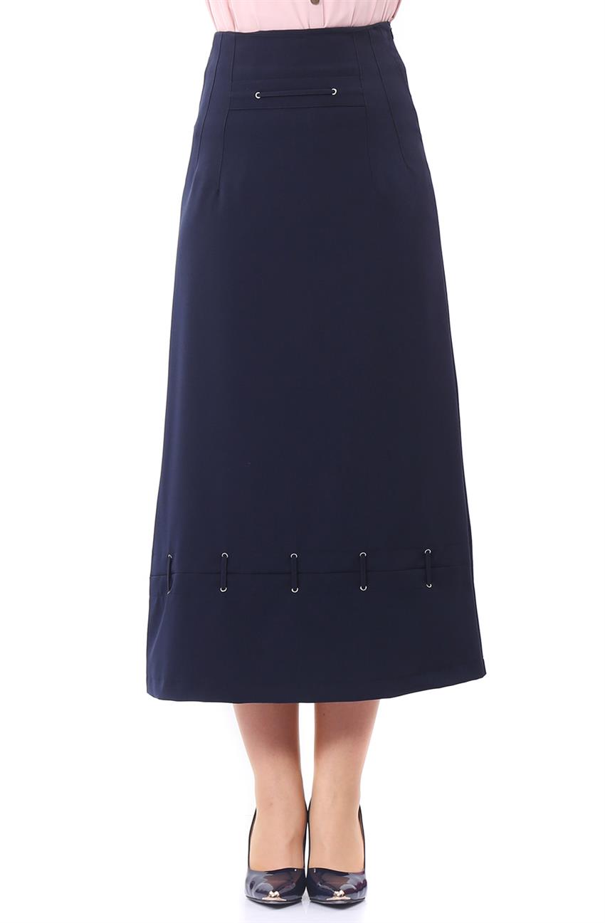 Skirt-Navy Blue 3666-17