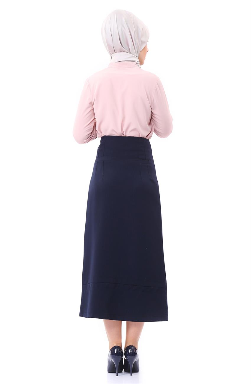 Skirt-Navy Blue 3666-17