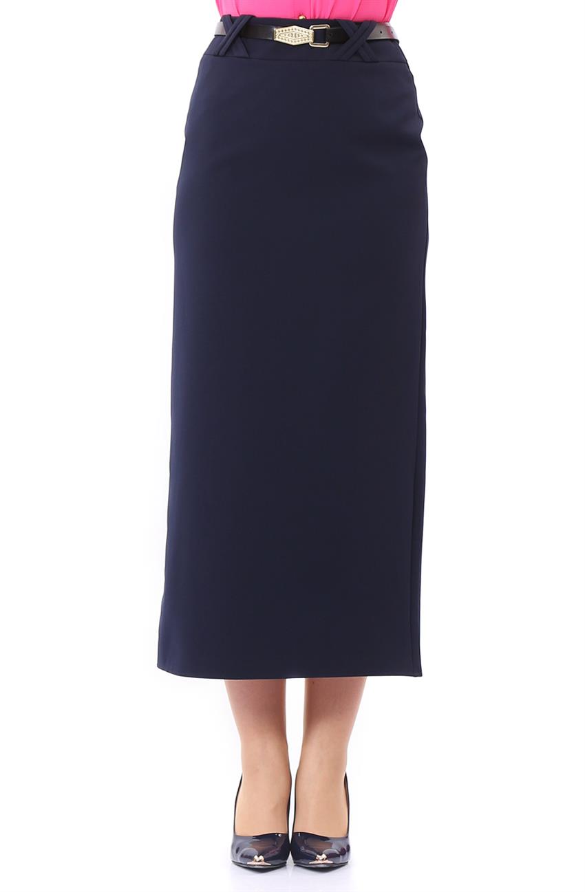 Skirt-Navy Blue 3685-17