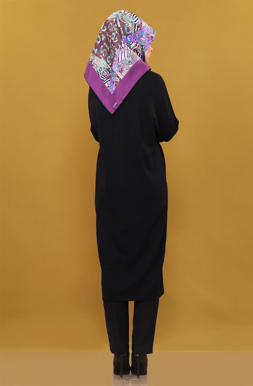 Knitwear Cardigan-Black KA-A6-TRK05-12