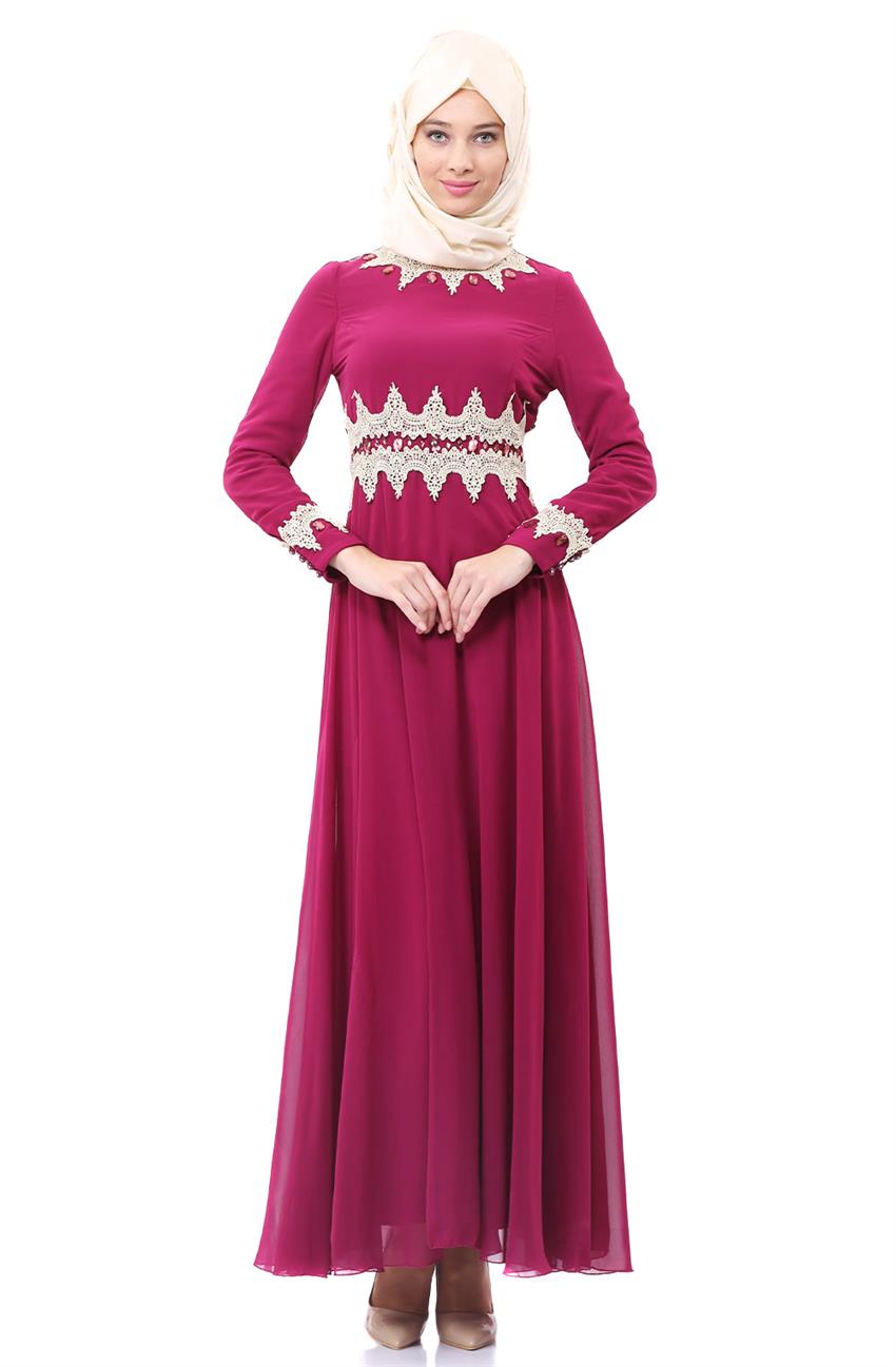 Evening Dress Dress-Fuchsia 8009-43