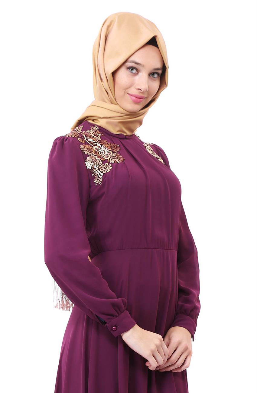 Evening Dress Dress-Purple 8015-45