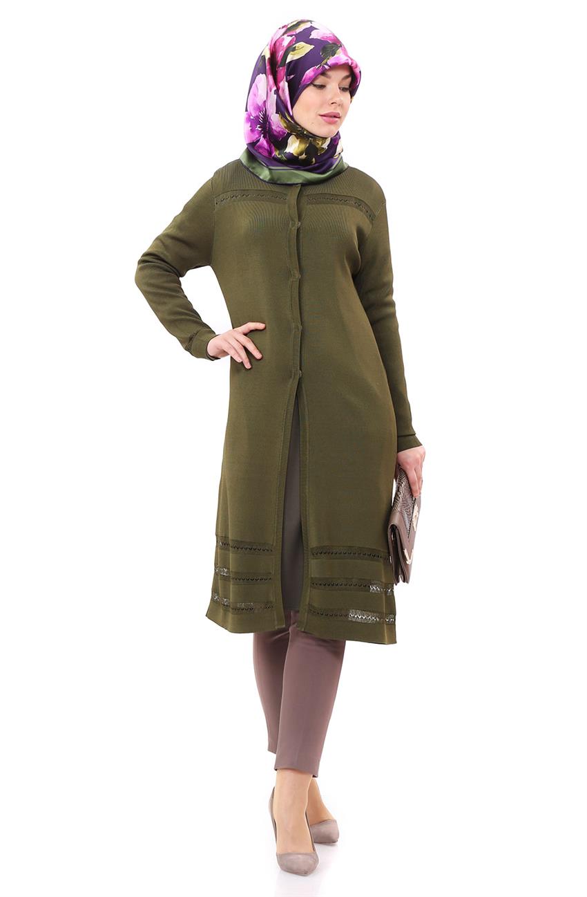 Knitwear Cardigan-Green KA-A6-TRK02-25