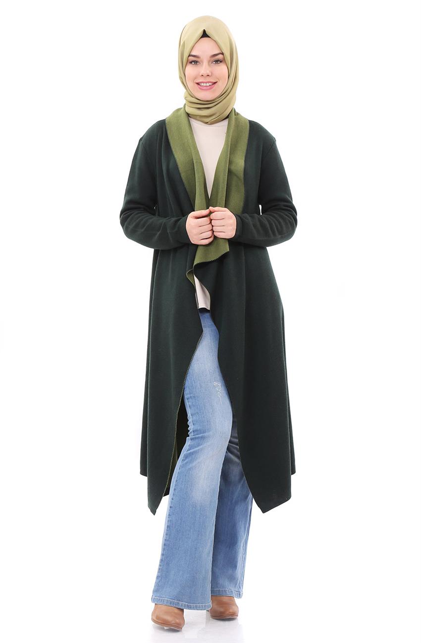 Knitwear Cardigan-Green KA-A6-TRK03-25