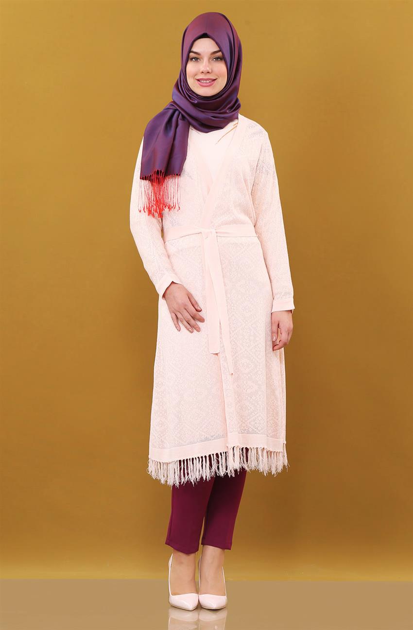 Knitwear Cardigan-Pink KA-B6-TRK02-17