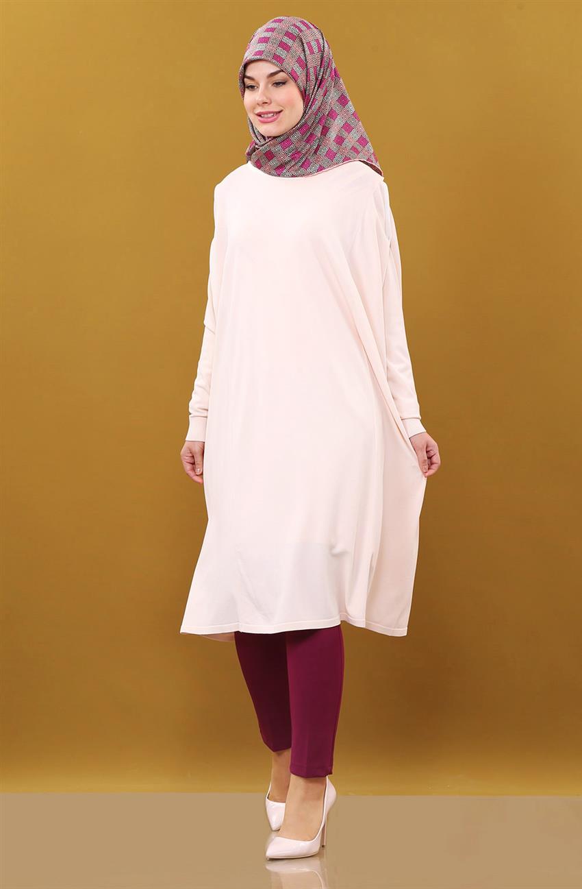 Knitwear Poncho-Pink KA-B6-TRK10-17