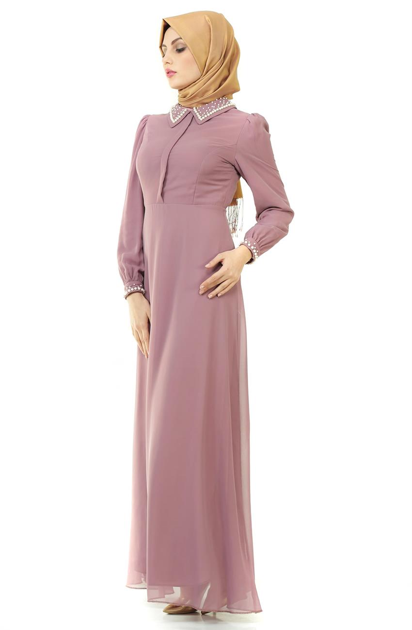 Evening Dress Dress-Dried rose 7035-53