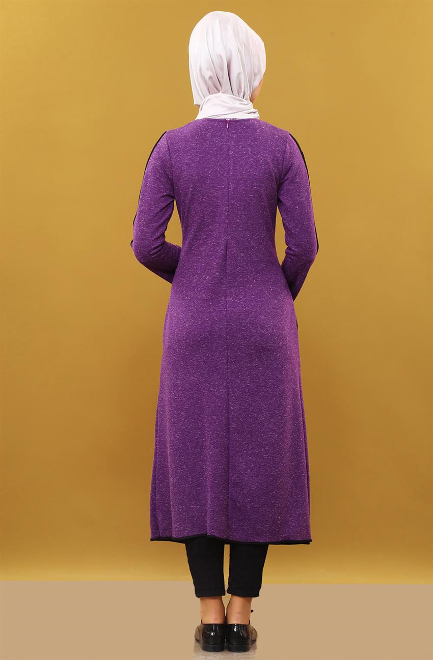 Butik Melina Mürdüm Elbise 1871-51