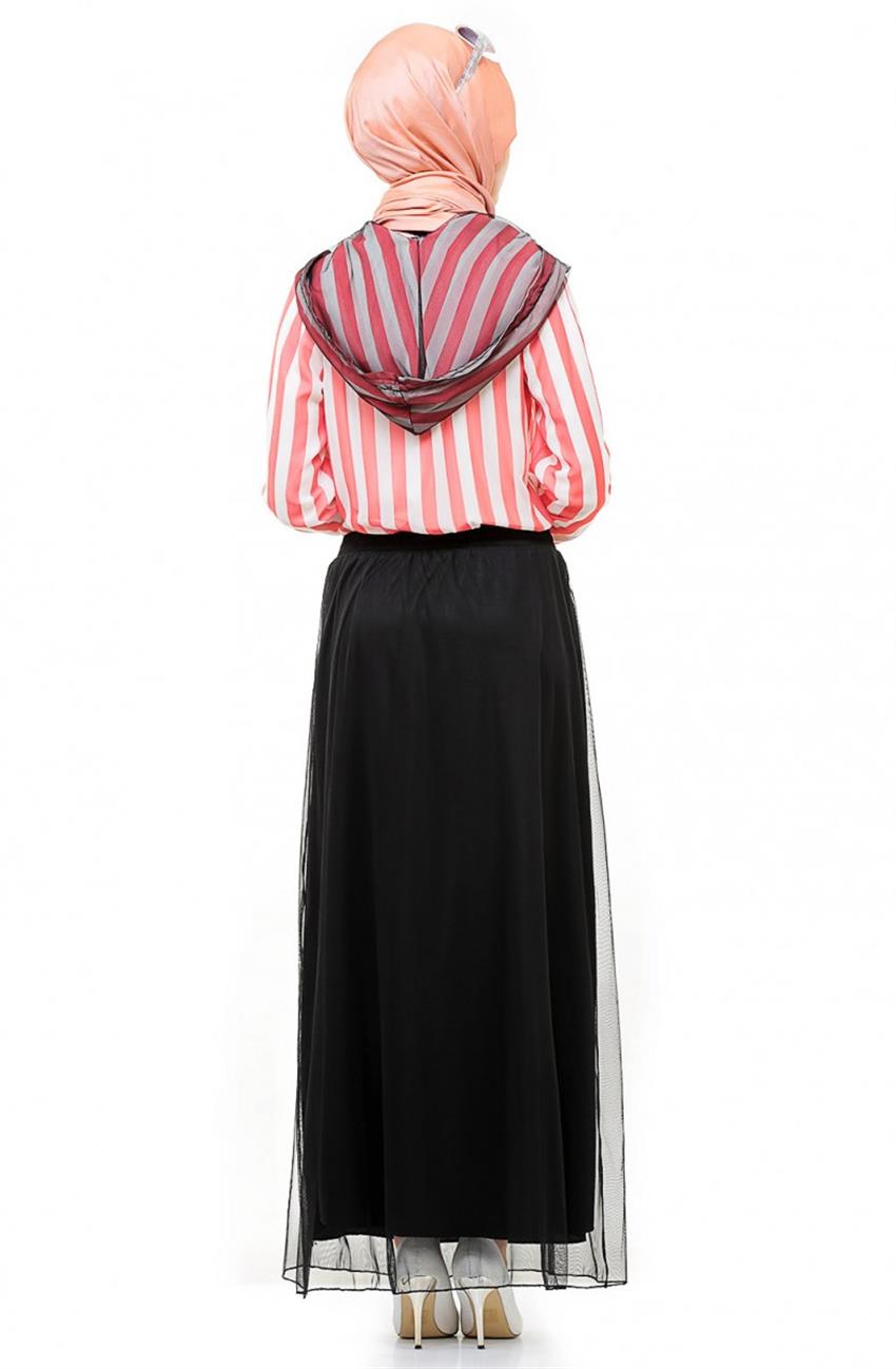 Dress-Coral Black 9081-7101