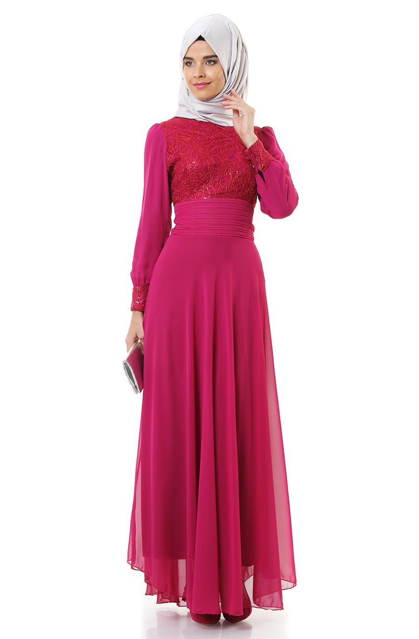 Evening Dress Dress-Fuchsia 7007-4343
