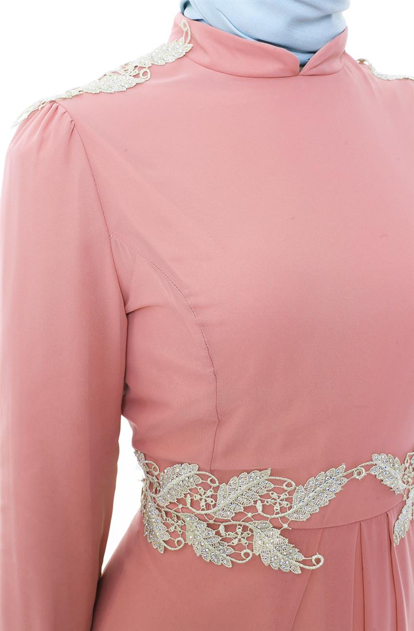 Evening Dress Dress-Gül Pink ARM7005-108