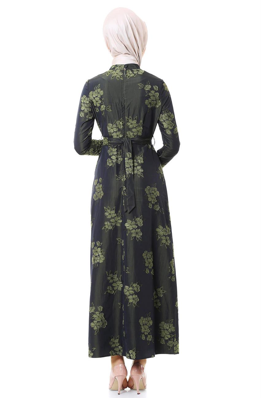Evening Dress Dress-Khaki 7055-27