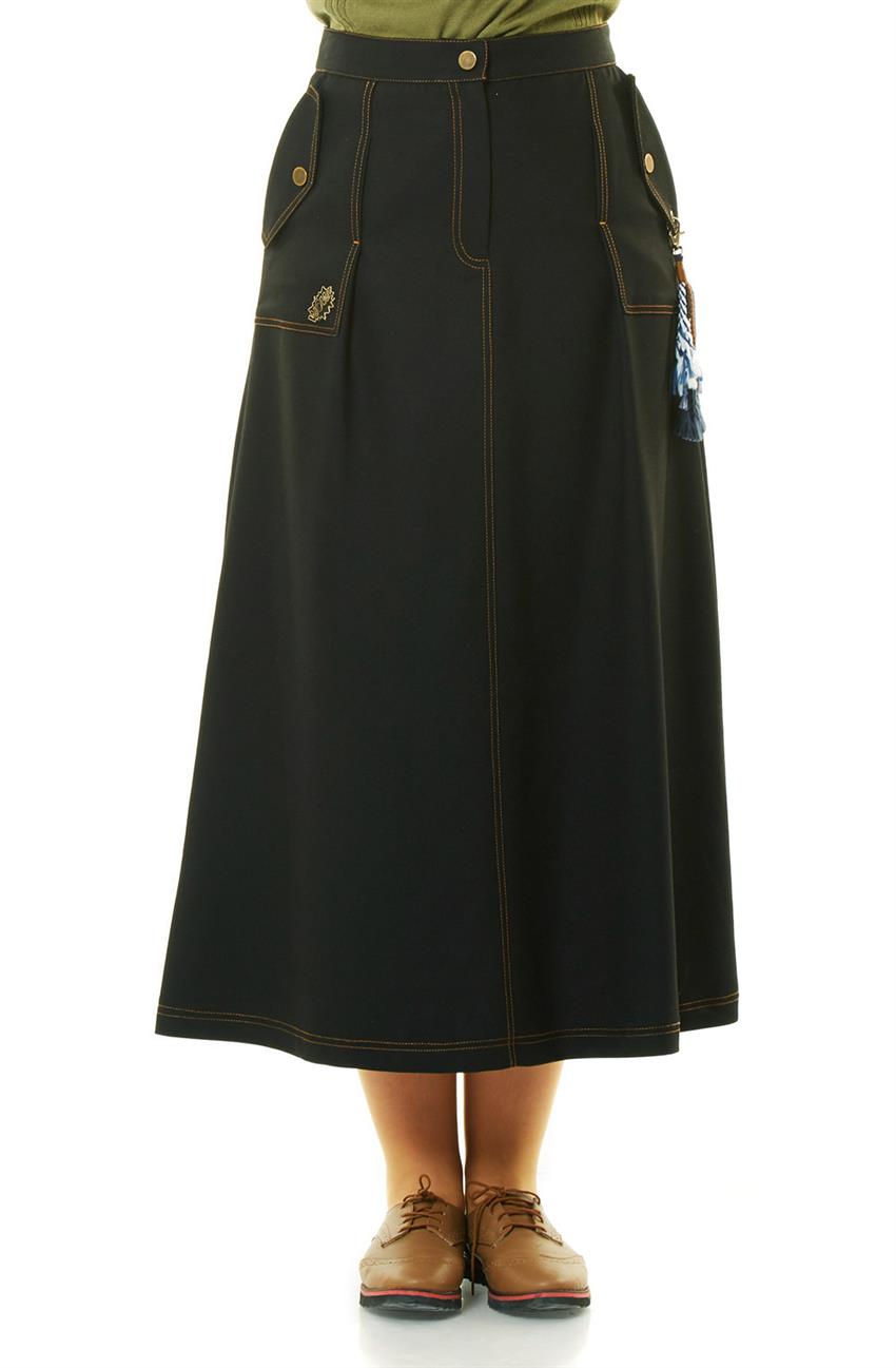 Skirt-Black KA-A6-12029-12