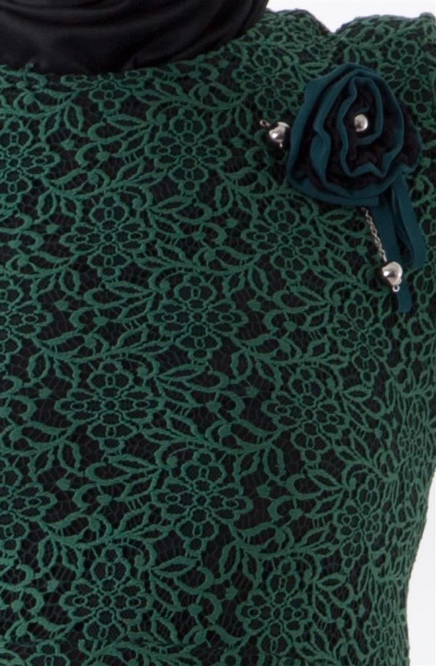 فستان-أخضر أسود ar-1030-2201
